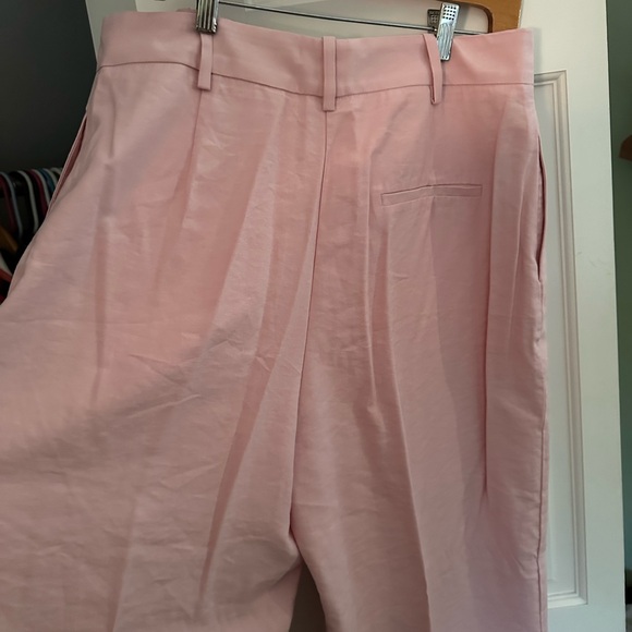 Zara pink menswear style wide leg pants XL NWT - Picture 5 of 5